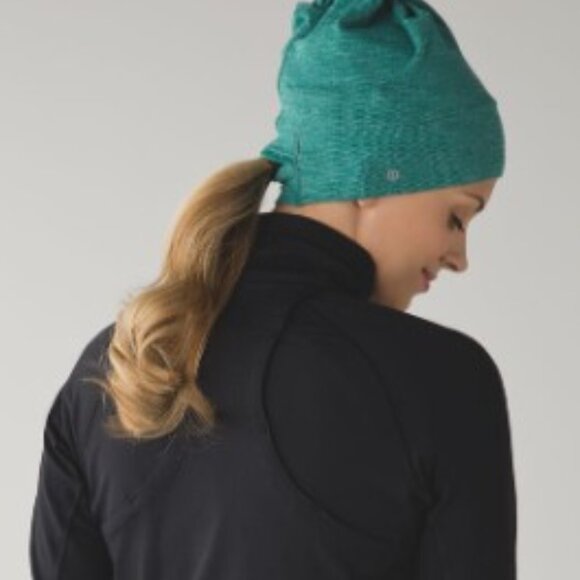 Lululemon Athletica OSFA heathered green multi-option toque / neck warmer - Picture 1 of 6